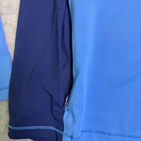Title Nine 1/2 Zip Pullover Womens Small Colorblock Running Shirt Secret Pockets - Picture 6 of 10